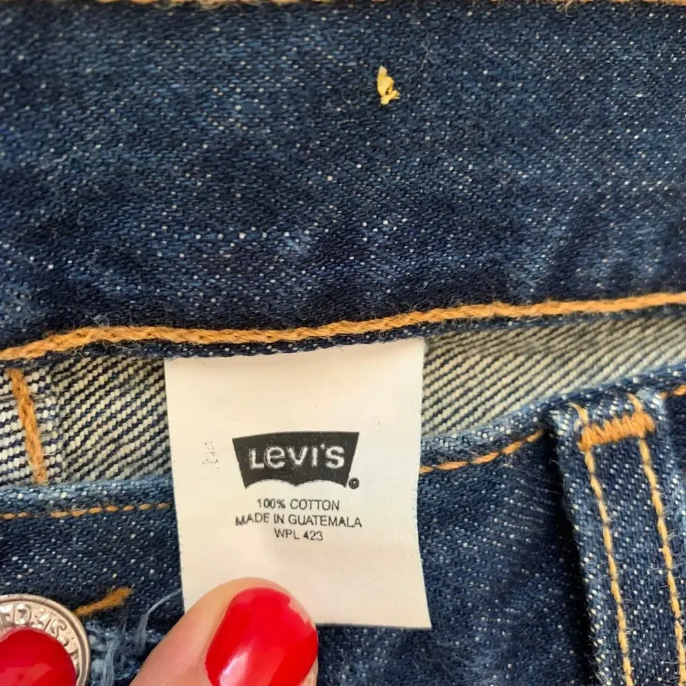 VTG Levi's 501 Mens 38x30 Dark Blue Wash WPL 423 Cotton Denim Jean Guatemala